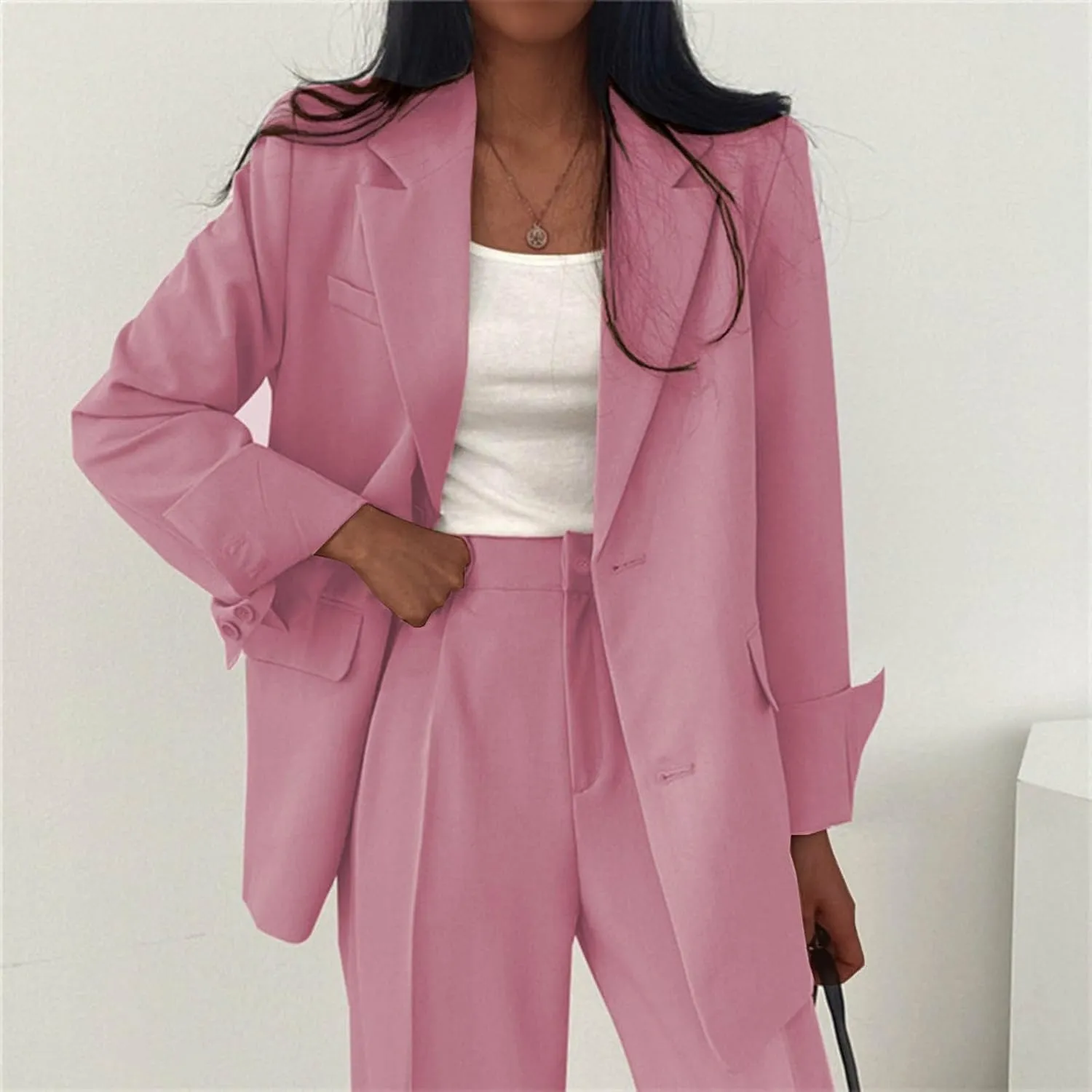 Blazer Dress for Women Plus Size Blazers for Work Casual Open Front Fashion Suit Jackets Long Sleeve Office Jacket