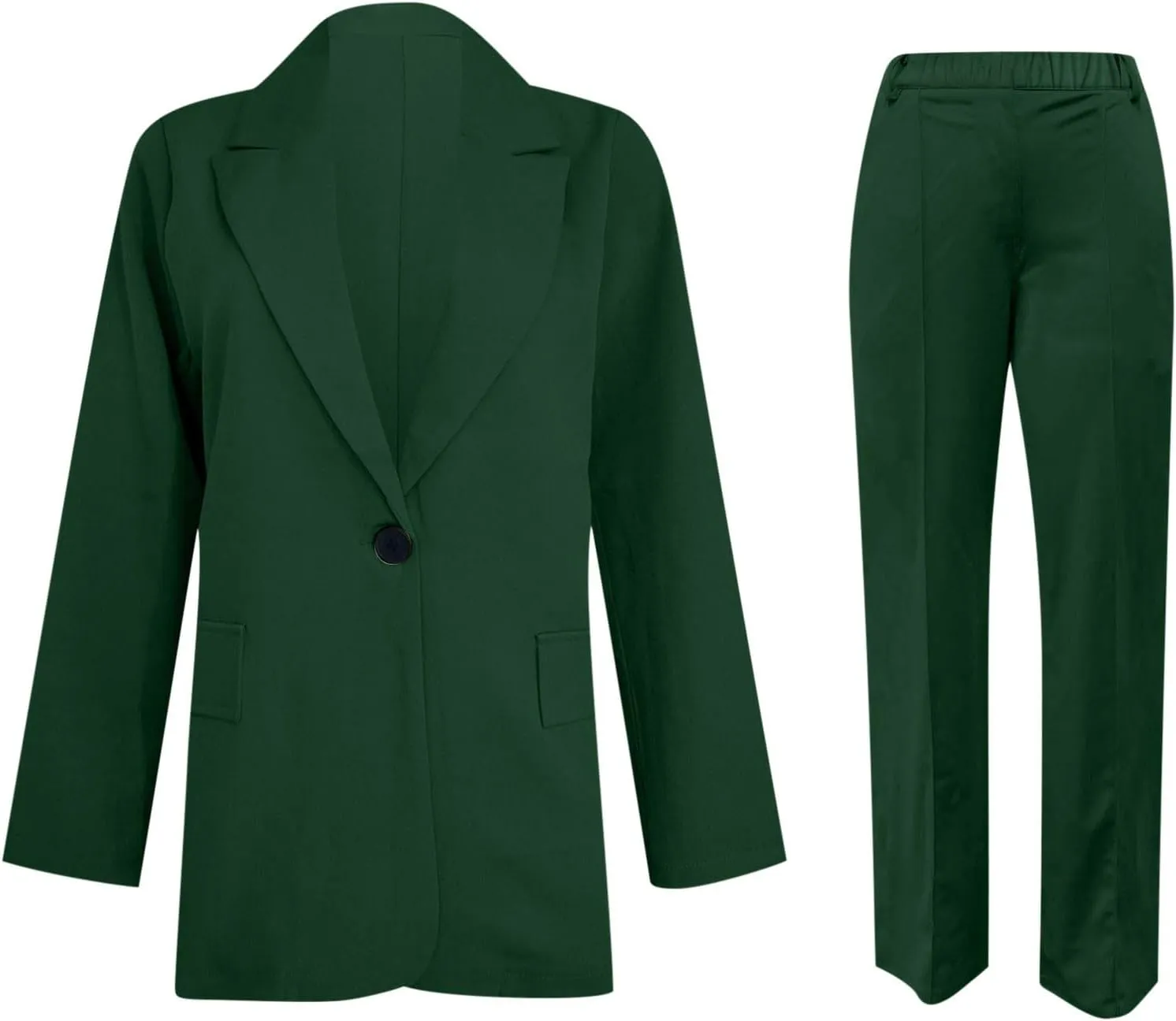 ChicCrate Blazer Sets Women 2 Piece Outfits Dressy Pant Suits Business Casual Outfits Loose Pants Work Clothing