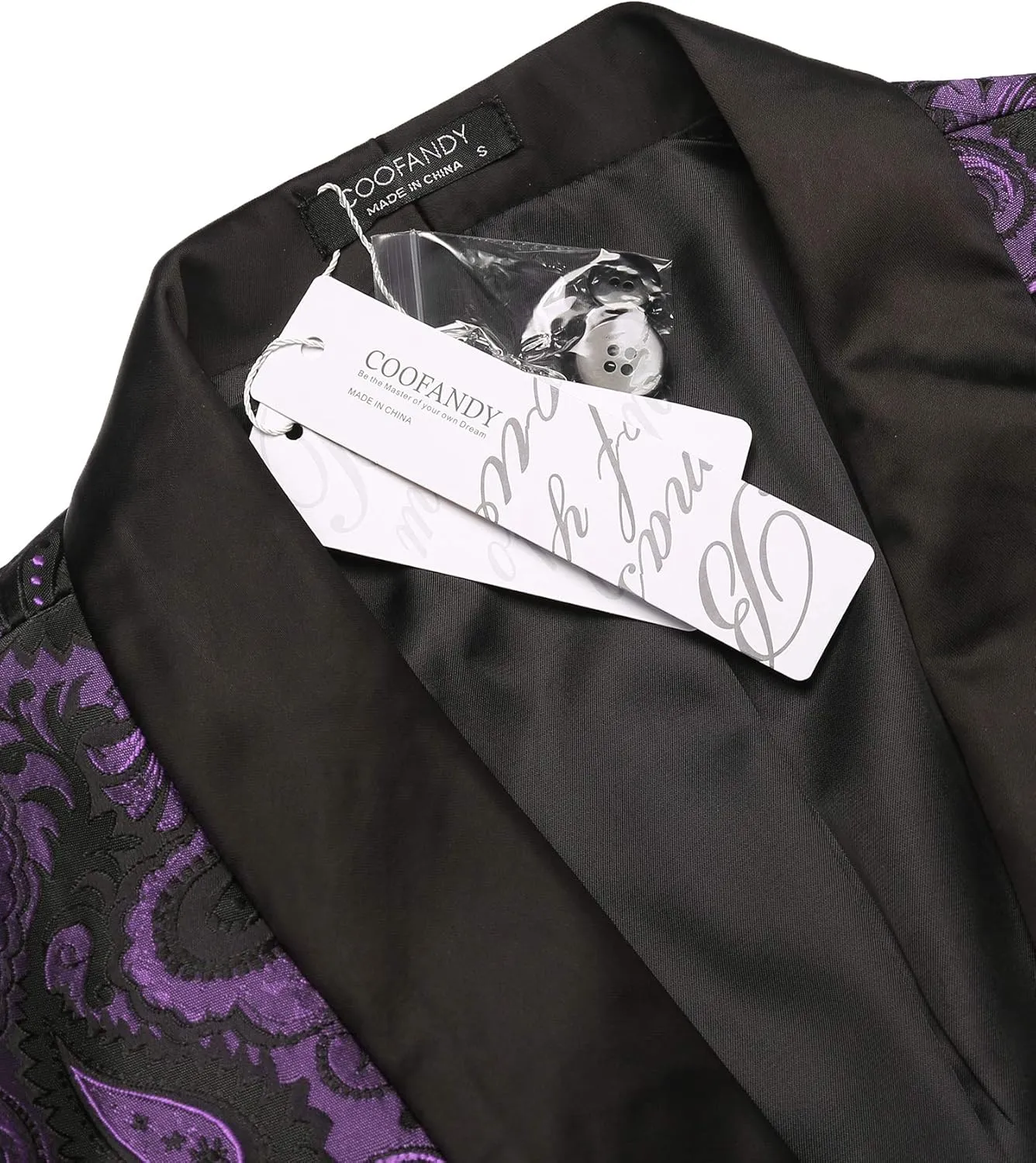 COOFANDY Mens Floral Tuxedo Jacket Paisley Shawl Lapel Suit Blazer Jacket for Dinner,Prom,Wedding