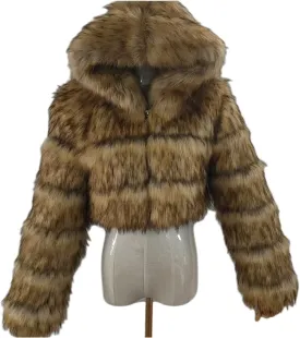 Faux Fur Women's Winter Warm Jacket Shawl Wrap Stole Shrug Wedding Cover Up Coat Outerwear Sweater