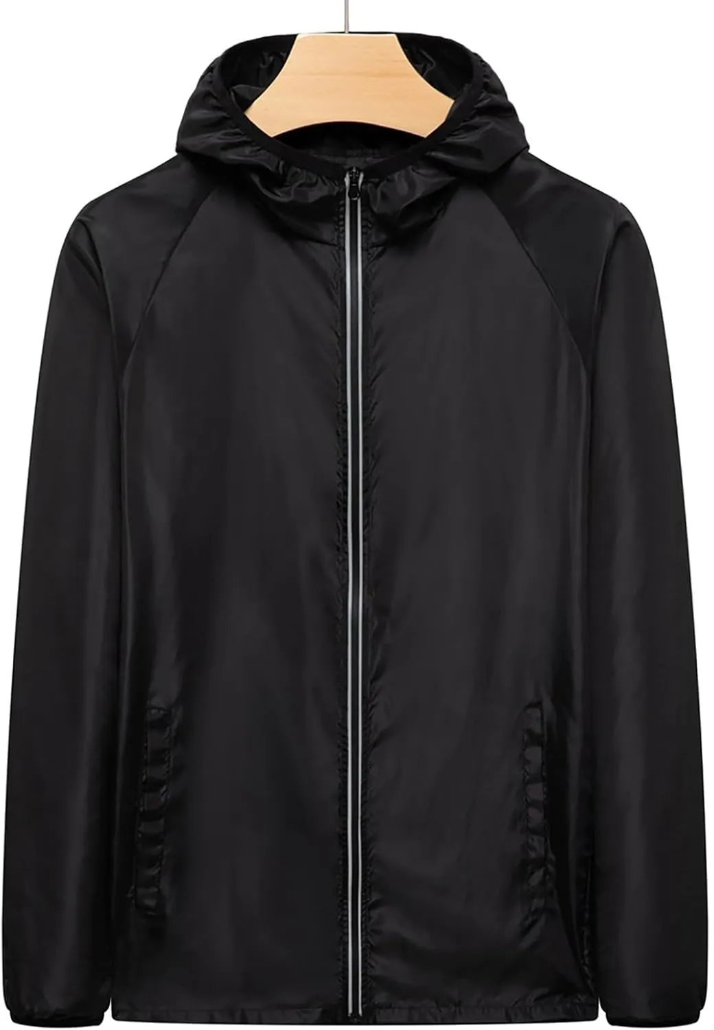 Lightweight Rain Jackets for Women Plain Waterproof Windbreaker Jacket Women Packable Raincoat Rain Coats with Hood