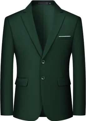 MAGE MALE Mens Slim Fit Suit Jacket 2 Button Blazer Dress Business Wedding Party Jacket