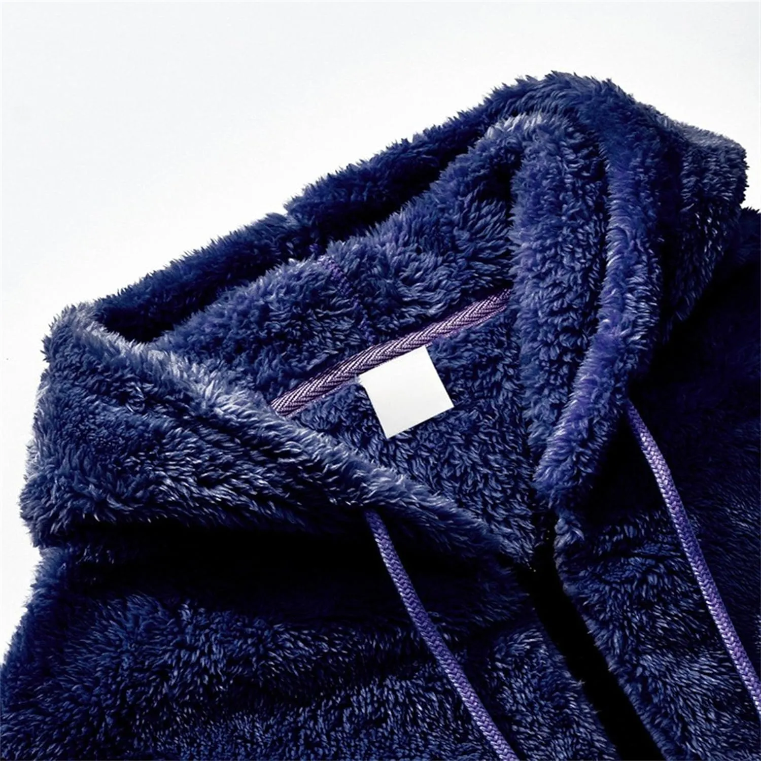 Men's Fleece Sweater Hooded Warm Jacket Winter Warm Soft Comfty Hoodies Full Zip Casual Soft Plush Coats
