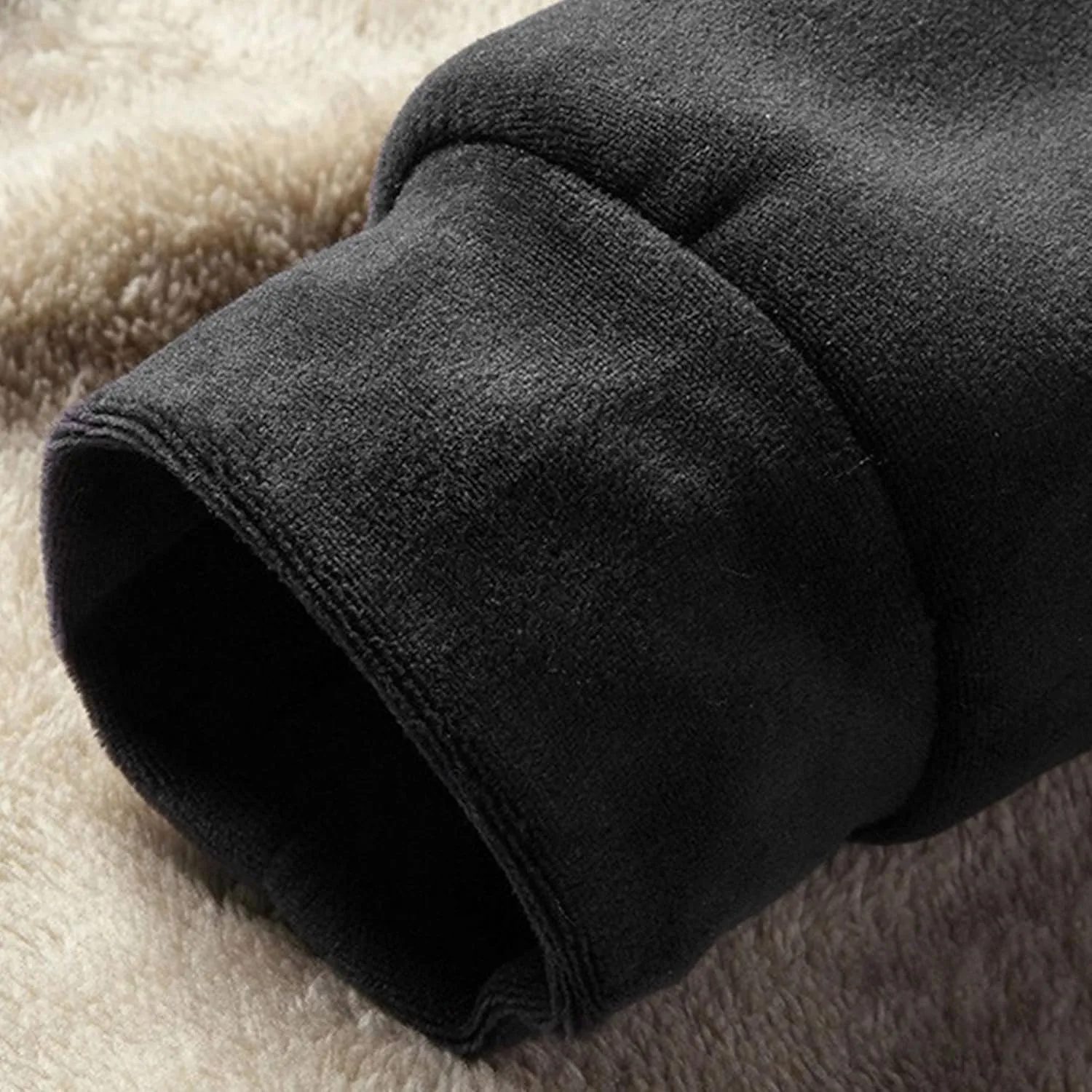 Men's Winter Sherpa Lined Hoodie Zip Up Sweatshirt with Pockets Trendy Heavyweight Warm Fleece Jacket