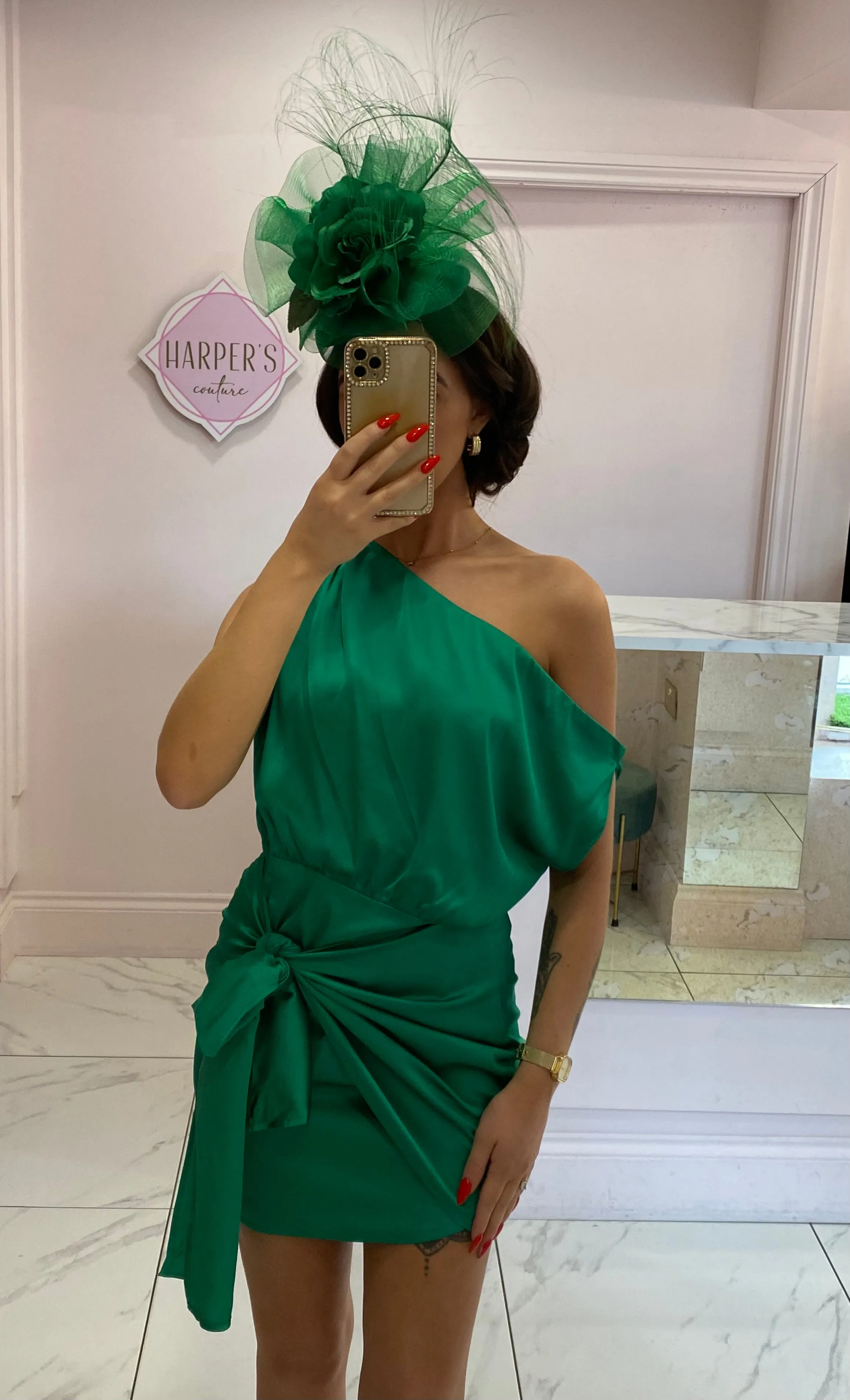 Myla Satin Tie Detail Mini Dress