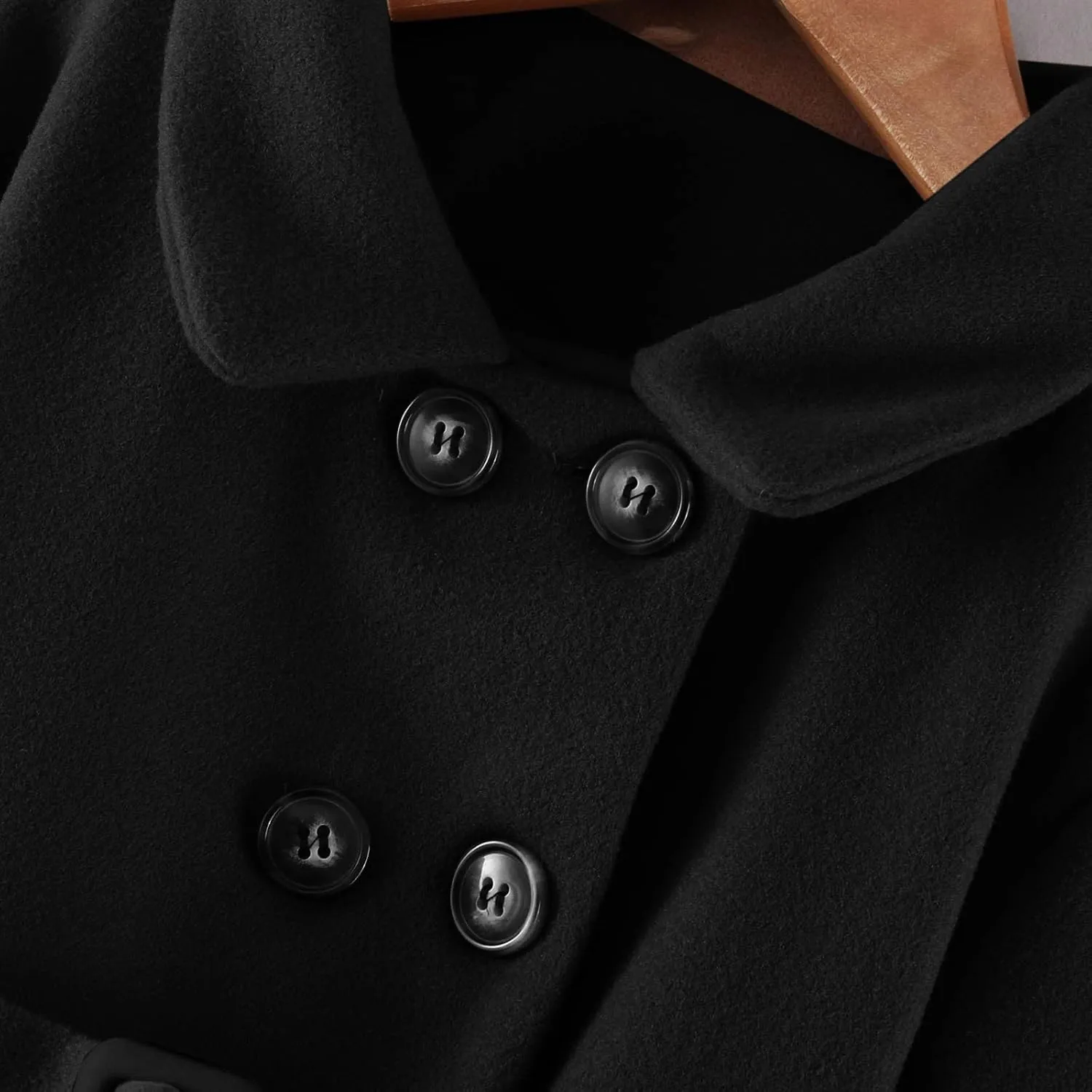 POLG Toddler Baby Girls Classic Wool Blend Coat Winter Double Breasted Trench Coat Outwear Pea Coat Jacket