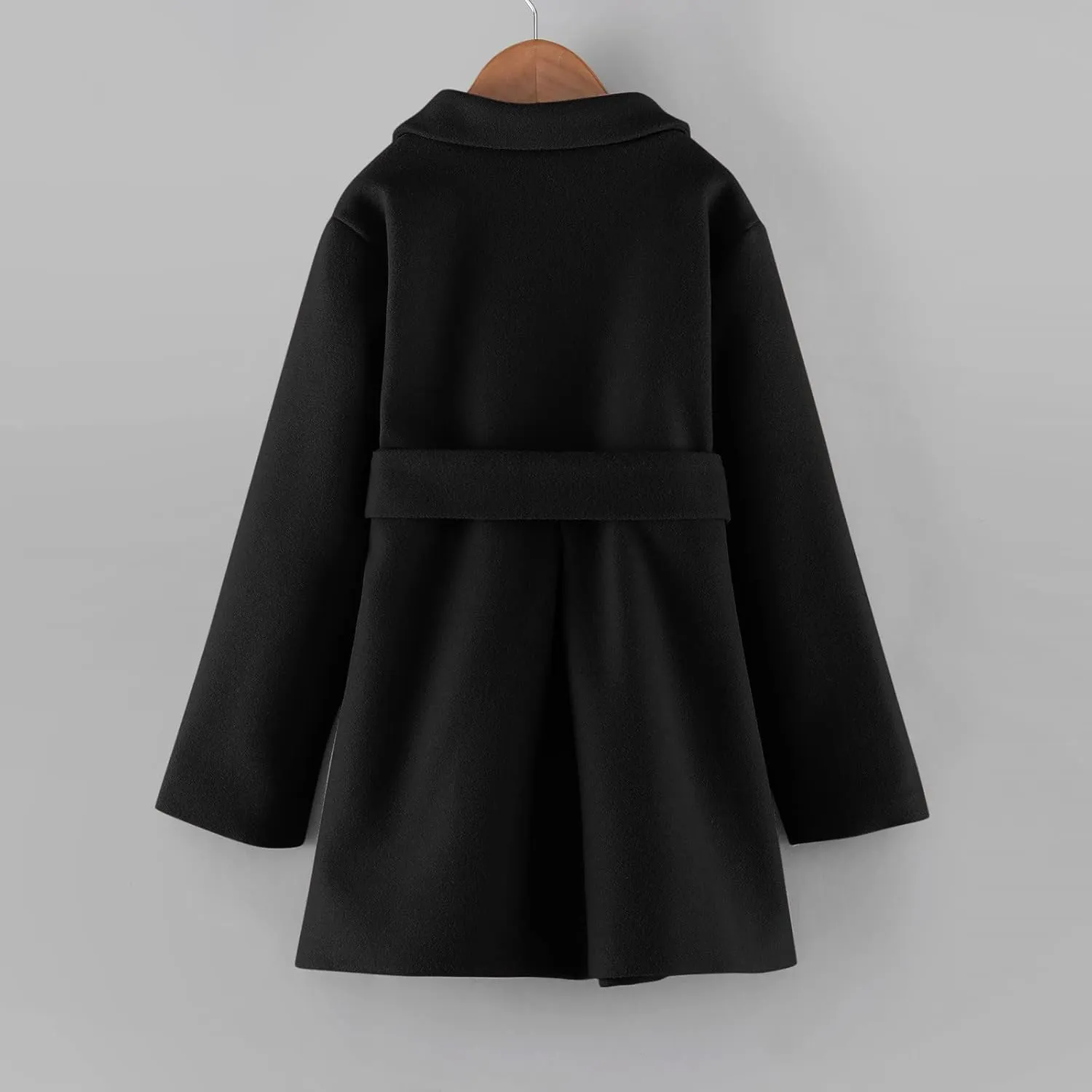 POLG Toddler Baby Girls Classic Wool Blend Coat Winter Double Breasted Trench Coat Outwear Pea Coat Jacket