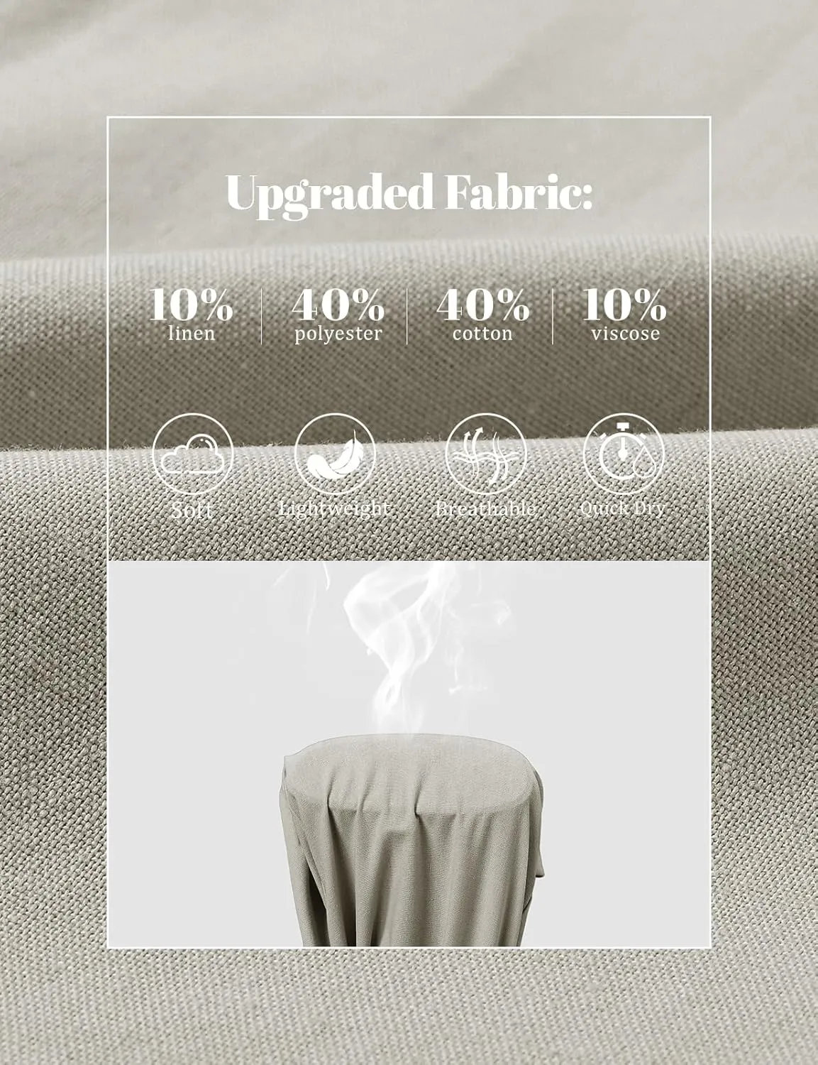 Rdruko Men's Linen Pants Lightweight Casual Cotton Pants Elastic Waist Beach Summer Pants with Pockets